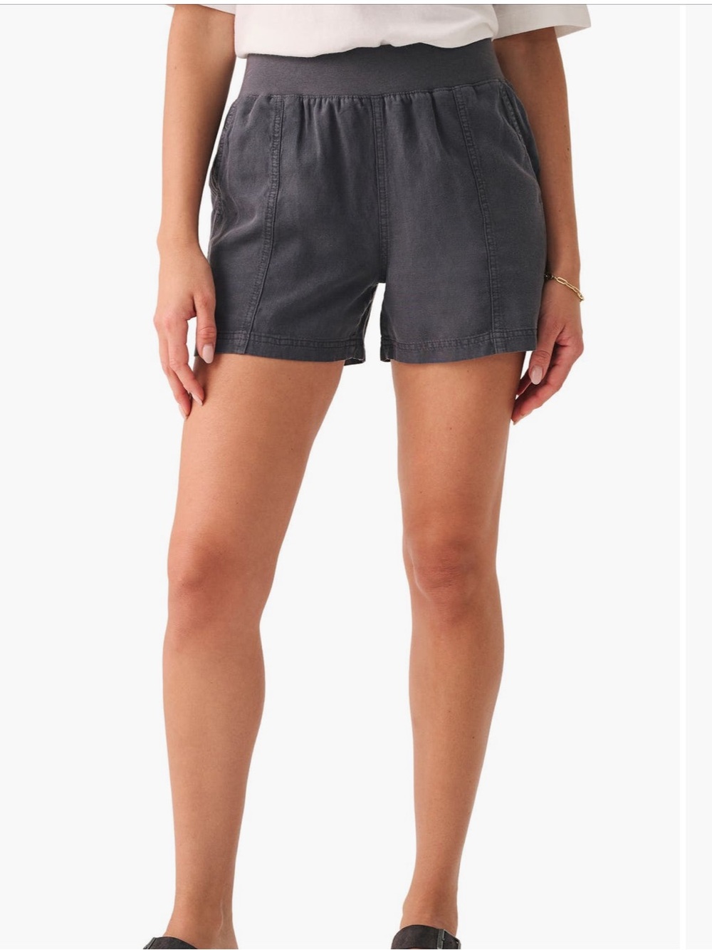 Faherty Arlie Day Shorts in Charcoal/Washed Black - NWOT, No Longer Sold on Site